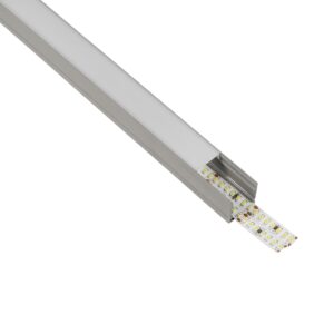 GLOBOSTAR® ALP-LINEAR GLOWTRACK 61798-3M Επιφανειακό Προφίλ Αλουμινίου με Λευκό Γαλακτερό Πατητό Κάλυμμα για Ταινίες LED IP20 – Γκρι Ανθρακί Ματ – Μ300 x Π2 x Υ2cm – Πακέτο 5 Τεμαχίων
