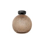 GloboStar® CORDE 203-0270 Μοντέρνο Φωτιστικό Οροφής Μπάλα Μονόφωτο 1 x E27 IP20 Μπέζ Σχοίνι – Μ25 x Π25 x Υ25cm