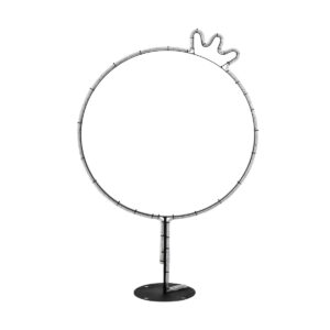 GLOBOSTAR® XMAS-CROWN-SMALL Χριστουγεννιάτικο Διακοσμητικό Φωτιστικό LED 15,6W 624lm 360° AC 220-240V Αδιάβροχο IP65 Θερμό Λευκό 2700K – Μαύρο & Διάφανο – M73 x Π25 x Υ106cm – 2 Χρόνια Εγγύηση