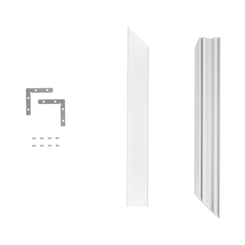 GLOBOSTAR® ALP-CORNER-SIDE90 LUMILINE 61766 Επιφανειακό / Κρεμαστό Προφίλ Αλουμινίου Γωνία με Λευκό Γαλακτερό Πατητό Κάλυμμα για Ταινίες LED IP20 – Λευκό Ματ – Μ30 x Π3.5 x Υ7cm