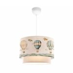 GLOBOSTAR® BALLON 204-0121 Παιδικό Κρεμαστό Φωτιστικό Οροφής με Ντουί 1 x E27 AC 220-240V IP20 – Πολύχρωμο – Μ30 x Π30 x Υ20cm