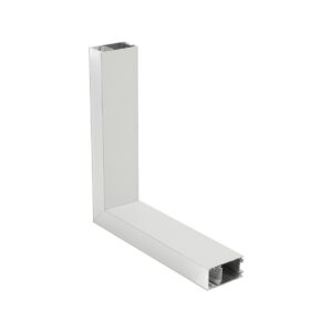 GLOBOSTAR® ALP-CORNER-SIDE90 LUMILINE 61766 Επιφανειακό / Κρεμαστό Προφίλ Αλουμινίου Γωνία με Λευκό Γαλακτερό Πατητό Κάλυμμα για Ταινίες LED IP20 – Λευκό Ματ – Μ30 x Π3.5 x Υ7cm