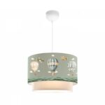 GLOBOSTAR® BALLON 204-0120 Παιδικό Κρεμαστό Φωτιστικό Οροφής με Ντουί 1 x E27 AC 220-240V IP20 – Πολύχρωμο – Μ30 x Π30 x Υ20cm