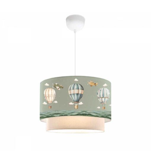 GLOBOSTAR® BALLON 204-0120 Παιδικό Κρεμαστό Φωτιστικό Οροφής με Ντουί 1 x E27 AC 220-240V IP20 – Πολύχρωμο – Μ30 x Π30 x Υ20cm