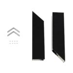 GLOBOSTAR® ALP-CORNER-IN90 BRIGHTRAIL 61781 Επιφανειακό / Κρεμαστό Προφίλ Αλουμινίου Γωνία με Λευκό Γαλακτερό Πατητό Κάλυμμα για Ταινίες LED IP20 – Μαύρο Ματ – Μ30 x Π5 x Υ7.5cm