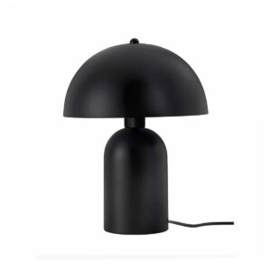 GloboStar® GASCO 204-0146 Μοντέρνο Eπιτραπέζιο Φωτιστικό Μονόφωτο 1 x E27 IP20 Μαύρο Μέταλλο – Μ25 x Π25 x Υ35cm