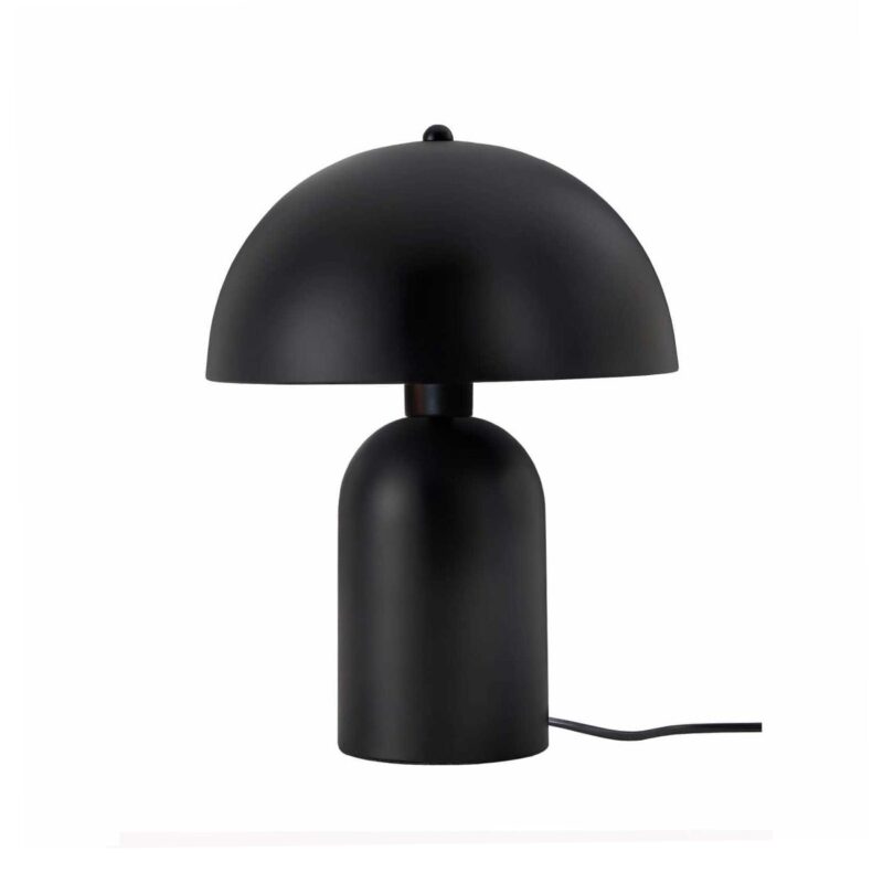 GloboStar® GASCO 204-0146 Μοντέρνο Eπιτραπέζιο Φωτιστικό Μονόφωτο 1 x E27 IP20 Μαύρο Μέταλλο – Μ25 x Π25 x Υ35cm