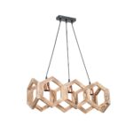 GLOBOSTAR® DRURI 203-0256 Vintage Κρεμαστό Φωτιστικό Οροφής με Ντουί 3 x E27 AC 220-240V IP20 – Μπεζ – Μ62 x Π19.5 x Υ24cm