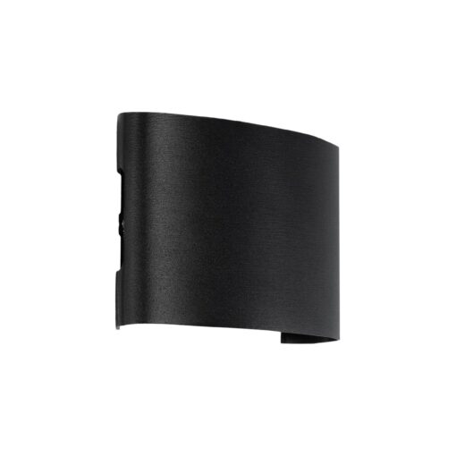 GLOBOSTAR® SIXOAD 60677 Μοντέρνο Φωτιστικό Τοίχου – Απλίκα LED 8W 1000lm 30° AC 220-240V Αδιάβροχο IP65 Θερμό Λευκό 2700K – CREE XPE Chip & TÜV SÜD Driver – Μαύρο Ματ – Μ12 x Π4 x Υ8cm – 5 Χρόνια Εγγύηση
