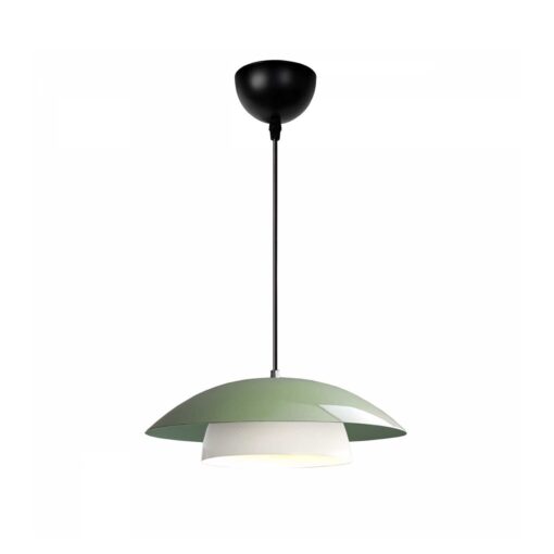 GLOBOSTAR® AURA 204-0119 Μοντέρνο Κρεμαστό Φωτιστικό Οροφής με Ντουί 1 x E27 AC 220-240V IP20 – Πράσινο & Λευκό – Μ31 x Π31 x Υ27cm