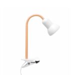 GloboStar® TAVOLO 204-0151 Παιδικό Eπιτραπέζιο Φωτιστικό Μονόφωτο 1 x E14 IP20 Πορτοκαλί & Λευκό – Μ11 x Π9 x Υ35cm