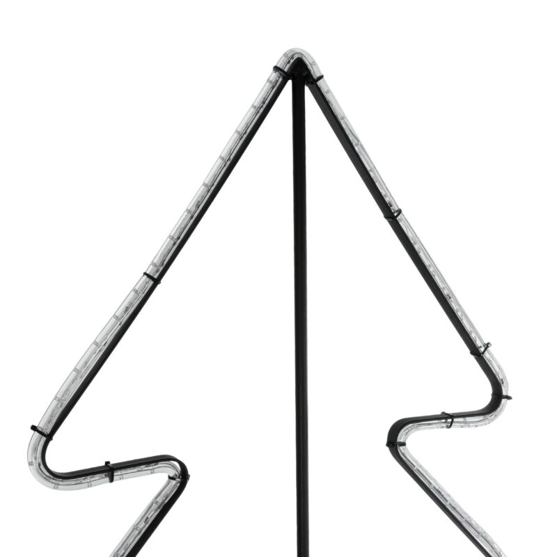 GLOBOSTAR® XMAS-TREE-BIG Χριστουγεννιάτικο Διακοσμητικό Φωτιστικό LED 27.3W 1092lm 360° AC 220-240V Αδιάβροχο IP65 Θερμό Λευκό 2700K  – Μαύρο & Διάφανο – Μ134 x Π25 x Υ188cm – 2 Χρόνια Εγγύηση