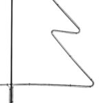 GLOBOSTAR® XMAS-TREE-BIG Χριστουγεννιάτικο Διακοσμητικό Φωτιστικό LED 27.3W 1092lm 360° AC 220-240V Αδιάβροχο IP65 Θερμό Λευκό 2700K  – Μαύρο & Διάφανο – Μ134 x Π25 x Υ188cm – 2 Χρόνια Εγγύηση