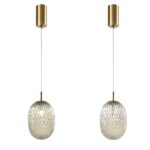ΦΩΤΙΣΤΙΚΟ ΚΡΕΜΑΣΤΟ ΓΥΑΛΙ 1XE27  150X230mm ΛΕΥΚΟ ARTE ILLUMINA CANDY EUROLAMP – 144-24101