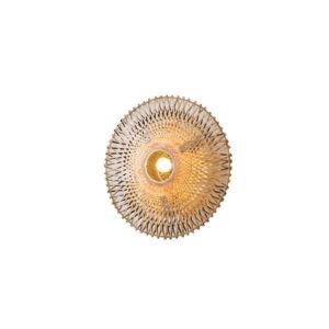 ΑΠΛΙΚΑ ΤΟΙΧΟΥ ΒΑΜΒΟΟ 1XE27  400X140mm ΚΑΦΕ-ΜΑΥΡΟ ARTE ILLUMINA CYCLONE EUROLAMP – 144-32015