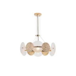 ΦΩΤΙΣΤΙΚΟ KΡΕΜΑΣΤΟ 6XE14 Φ560H670mm ΧΡΥΣΟ ARTE ILLUMINA GLOW EUROLAMP – 144-24041