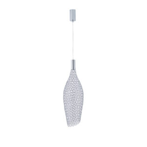 ΦΩΤΙΣΤΙΚΟ ΜΕΤΑΛΛΟ ΜΟΝΟΦΩΤΟ LED 7.6W 780Lm 3000K Φ200x1960mm ΑΣΗΜΙ ARTE ILLUMINA PERFORATO EUROLAMP – 144-15060