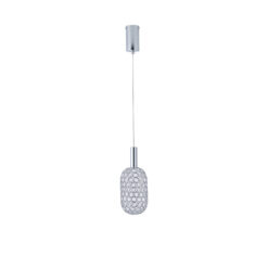 ΦΩΤΙΣΤΙΚΟ ΜΕΤΑΛΛΟ ΜΟΝΟΦΩΤΟ LED 6.3W 648Lm 3000K Φ130X1588mm ΑΣΗΜΙ ARTE ILLUMINA PERFORATO EUROLAMP – 144-15066