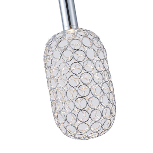 ΦΩΤΙΣΤΙΚΟ ΜΕΤΑΛΛΟ ΜΟΝΟΦΩΤΟ LED 6.3W 648Lm 3000K Φ130X1588mm ΑΣΗΜΙ ARTE ILLUMINA PERFORATO EUROLAMP – 144-15066
