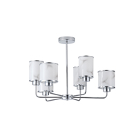 ΦΩΤΙΣΤΙΚΟ ΚΡΕΜΑΣΤΟ ΜΕΤΑΛΛΟ-ΓΥΑΛΙ 6ΦΩΤΟ 6ΧE27 Φ680mm ΑΣΗΜΙ ARTE ILLUMINA MARBELINE EUROLAMP – 144-24016