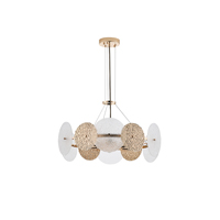 ΦΩΤΙΣΤΙΚΟ KΡΕΜΑΣΤΟ 6XE14 Φ560H670mm ΧΡΥΣΟ ARTE ILLUMINA GLOW EUROLAMP – 144-24041