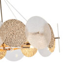 ΦΩΤΙΣΤΙΚΟ ΚΡΕΜΑΣΤΟ 8XE14 Φ700H690mm ΧΡΥΣΟ ARTE ILLUMINA GLOW EUROLAMP – 144-24042