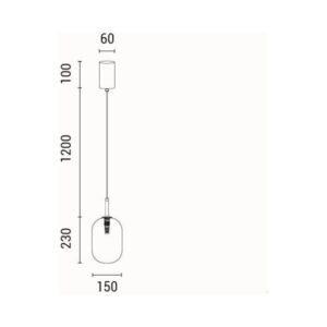 ΦΩΤΙΣΤΙΚΟ ΚΡΕΜΑΣΤΟ ΓΥΑΛΙ 1XE27  150X230mm ΚΟΝΙΑΚ ARTE ILLUMINA CANDY EUROLAMP – 144-24103