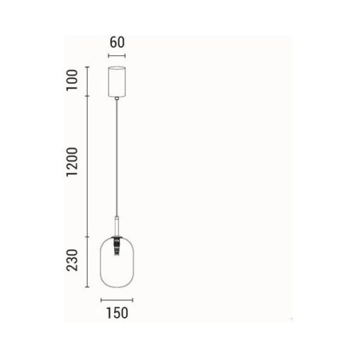 ΦΩΤΙΣΤΙΚΟ ΚΡΕΜΑΣΤΟ ΓΥΑΛΙ 1XE27  150X230mm ΚΟΝΙΑΚ ARTE ILLUMINA CANDY EUROLAMP – 144-24103