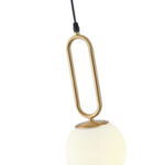 ΦΩΤΙΣΤΙΚΟ ΚΡΕΜΑΣΤΟ ΓΥΑΛΙ 1XE27  150X150X1430mm ΛΕΥΚΟ ARTE ILLUMINA ORBA EUROLAMP – 144-28516
