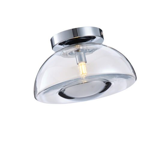 ΠΛΑΦΟΝΙΕΡΑ ΓΥΑΛΙΝΗ G9 230X230X150mm ΑΣΗΜΙ ARTE ILLUMINA CLEAR EUROLAMP – 144-28523