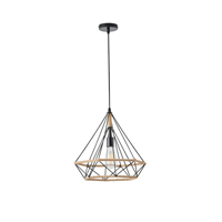 ΦΩΤΙΣΤΙΚΟ ΚΡΕΜΑΣΤΟ ΣΧΟΙΝΙ-ΜΕΤΑΛΛΟ ΜΟΝΟΦΩΤΟ Ε27 380X380X1450mm ΜΑΥΡΟ-ΧΑΚI ARTE ILLUMINA HELIOS EUROLAMP – 144-32021