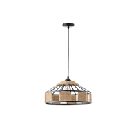 ΦΩΤΙΣΤΙΚΟ ΚΡΕΜΑΣΤΟ ΣΧΟΙΝΙ-ΜΕΤΑΛΛΟ ΜΟΝΟΦΩΤΟ Ε27 400X400X1300mm ΜΑΥΡΟ-ΧΑΚI ARTE ILLUMINA HELIOS EUROLAMP – 144-32024