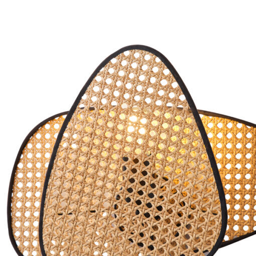 ΑΠΛΙΚΑ ΤΟΙΧΟΥ ΡΑΤΤΑΝ 1XE27 430Χ300mm ΚΑΦΕ-ΜΑΥΡΟ ARTE ILLUMINA KAI EUROLAMP – 144-33036