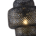 ΦΩΤΙΣΤΙΚΟ ΚΡΕΜΑΣΤΟ BAMBOO 1XE27  310X310X350mm ΜΑΥΡΟ ARTE ILLUMINA AVRA EUROLAMP – 144-33087