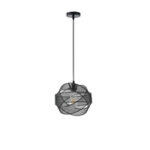 ΦΩΤΙΣΤΙΚΟ ΚΡΕΜΑΣΤΟ ΜΕΤΑΛΛΟ 1xΕ27 450X450X1340mm ΜΑΥΡΟ ARTE ILLUMINA OGGI EUROLAMP – 144-46013