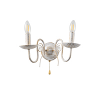 ΑΠΛΙΚΑ ΤΟΙΧΟΥ ΜΕΤΑΛΛΙΚΗ 2XE27  210X300mm ΔΙΑΦΑΝΕΣ ΓΥΑΛΙ ARTE ILLUMINA KRISTALLO EUROLAMP – 144-47014