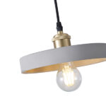 ΦΩΤΙΣΤΙΚΟ ΚΡΕΜΑΣΤΟ TΣΙΜΕΝΤΟ&ΜΕΤΑΛΛΟ 1xΕ27 210X210X75mm ΓΚΡΙ ARTE ILLUMINA YESO EUROLAMP – 144-50005