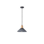 ΦΩΤΙΣΤΙΚΟ ΚΡΕΜΑΣΤΟ RUBBER WOOD&ΤΣΙΜΕΝΤΟ 1xΕ27 250X250X180mm ΜΑΥΡΟ ARTE ILLUMINA GESSO EUROLAMP – 144-50013