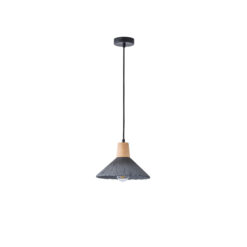 ΦΩΤΙΣΤΙΚΟ ΚΡΕΜΑΣΤΟ RUBBER WOOD&ΤΣΙΜΕΝΤΟ 1xΕ27 250X250X180mm ΜΑΥΡΟ ARTE ILLUMINA GESSO EUROLAMP – 144-50013