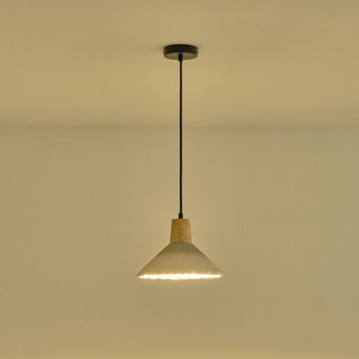 ΦΩΤΙΣΤΙΚΟ ΚΡΕΜΑΣΤΟ RUBBER WOOD&ΤΣΙΜΕΝΤΟ 1xΕ27 250X250X180mm ΧΑΚΙ ARTE ILLUMINA GESSO EUROLAMP – 144-50014