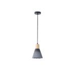 ΦΩΤΙΣΤΙΚΟ ΚΡΕΜΑΣΤΟ RUBBER WOOD&ΤΣΙΜΕΝΤΟ 1xΕ27 160X160X220mm ΜΑΥΡΟ ARTE ILLUMINA GESSO EUROLAMP – 144-50015