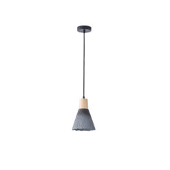 ΦΩΤΙΣΤΙΚΟ ΚΡΕΜΑΣΤΟ RUBBER WOOD&ΤΣΙΜΕΝΤΟ 1xΕ27 160X160X220mm ΜΑΥΡΟ ARTE ILLUMINA GESSO EUROLAMP – 144-50015