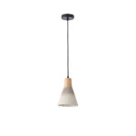 ΦΩΤΙΣΤΙΚΟ ΚΡΕΜΑΣΤΟ RUBBER WOOD&ΤΣΙΜΕΝΤΟ 1xΕ27 160X160X220mm ΧΑΚΙ ARTE ILLUMINA GESSO EUROLAMP – 144-50016