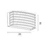 ΑΠΛΙΚΑ ΤΟΙΧΟΥ ΓΡΑΦΙΤΗ ΟΒΑΛ Ε27 200X100X90mm ARTE ILLUMINA EUROLAMP – 145-20241