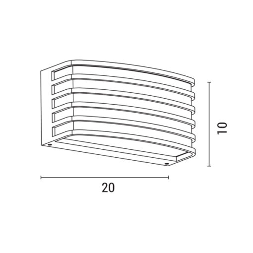 ΑΠΛΙΚΑ ΤΟΙΧΟΥ ΓΡΑΦΙΤΗ ΟΒΑΛ Ε27 200X100X90mm ARTE ILLUMINA EUROLAMP – 145-20241