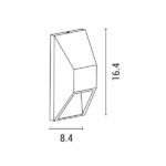 ΦΩΤΙΣΤΙΚΟ ΤΟΙΧΟΥ ΑΛΟΥΜΙΝΙΟΥ 1W 164X82X54.5mm ΓΡΑΦΙΤΗΣ ARTE ILLUMINA EUROLAMP – 145-20245