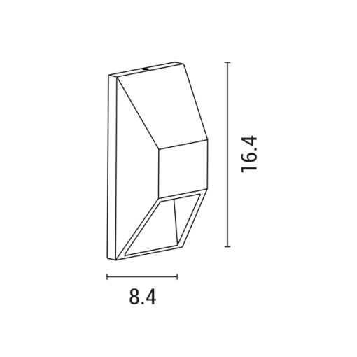 ΦΩΤΙΣΤΙΚΟ ΤΟΙΧΟΥ ΑΛΟΥΜΙΝΙΟΥ 1W 164X82X54.5mm ΓΡΑΦΙΤΗΣ ARTE ILLUMINA EUROLAMP – 145-20245