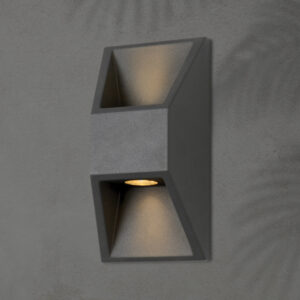 ΦΩΤΙΣΤΙΚΟ ΤΟΙΧΟΥ ΑΛΟΥΜΙΝΙΟΥ 2X1W 164X82X54.5mm ΓΡΑΦΙΤΗΣ ARTE ILLUMINA EUROLAMP – 145-20246