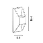ΦΩΤΙΣΤΙΚΟ ΤΟΙΧΟΥ ΑΛΟΥΜΙΝΙΟΥ 2X1W 164X82X54.5mm ΓΡΑΦΙΤΗΣ ARTE ILLUMINA EUROLAMP – 145-20246