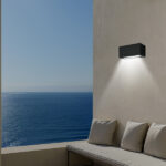 ΑΠΛΙΚΑ ΤΟΙΧΟΥ 2XΕ27 250X110X10 IP54 ΜΑΥΡΗ  UP DOWN ARTE ILLUMINA AMIGO EUROLAMP – 145-20633